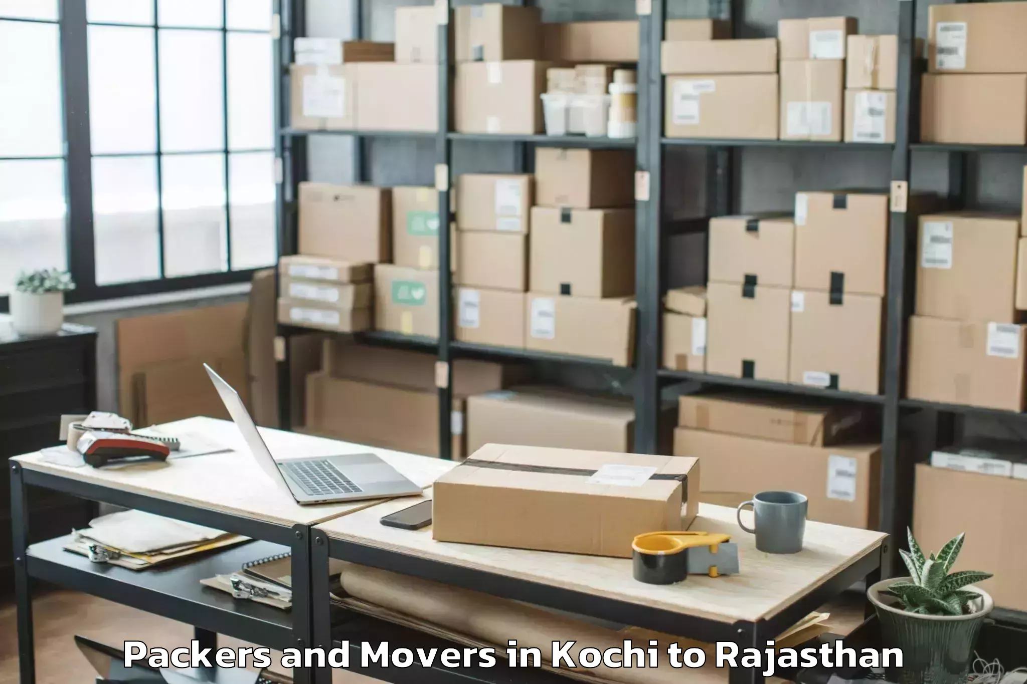 Book Kochi to Chauth Ka Barwara Packers And Movers Online